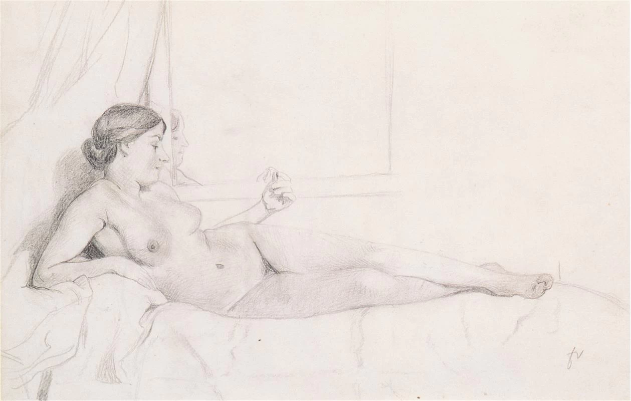 Félix Vallotton - 320, Nudo sdraiato su un divano